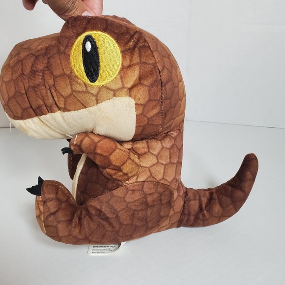 Jurassic Park T-Rex Plush Dinosaur Brown Stuffed Animal Toy - Picture 9 of 16